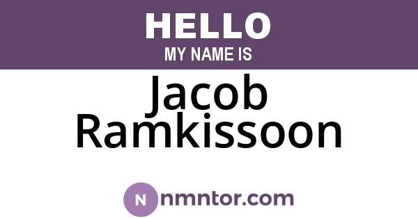 Jacob Ramkissoon