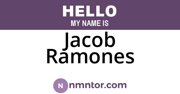 Jacob Ramones