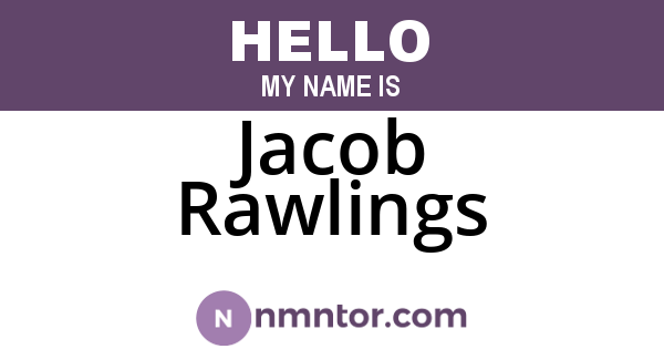 Jacob Rawlings
