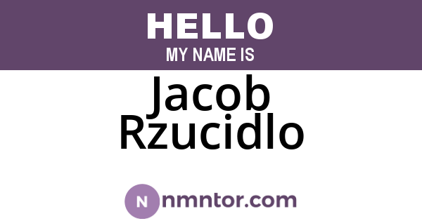 Jacob Rzucidlo