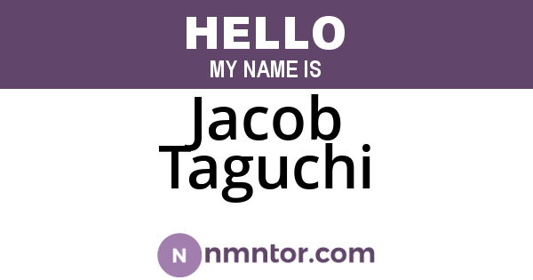 Jacob Taguchi