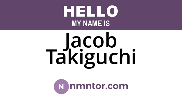 Jacob Takiguchi