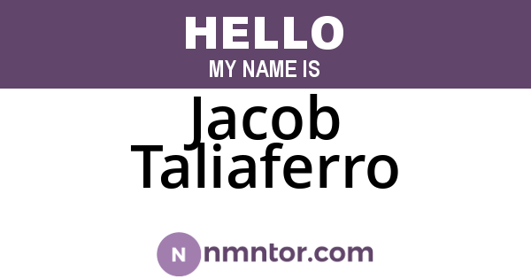 Jacob Taliaferro