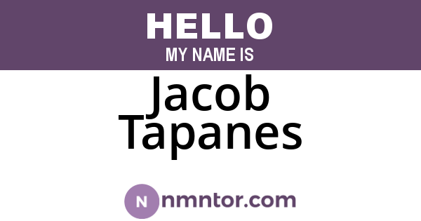 Jacob Tapanes