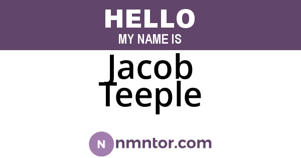 Jacob Teeple