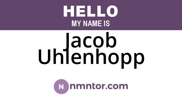 Jacob Uhlenhopp