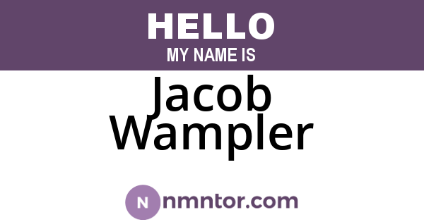 Jacob Wampler