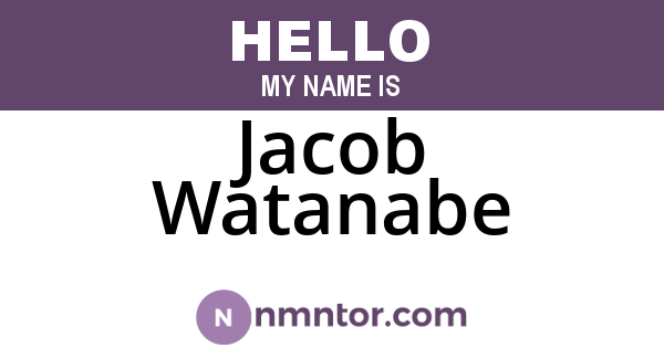 Jacob Watanabe