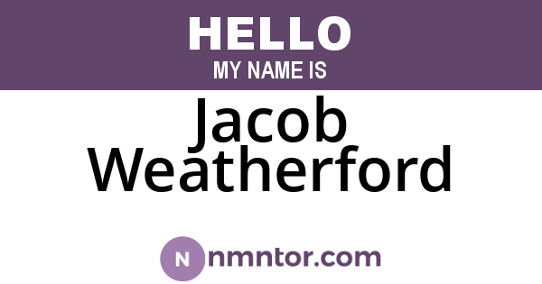Jacob Weatherford