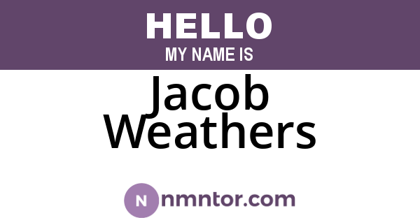 Jacob Weathers
