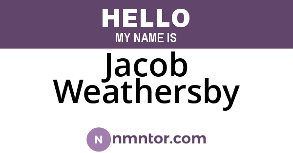 Jacob Weathersby