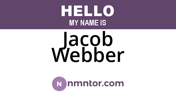 Jacob Webber