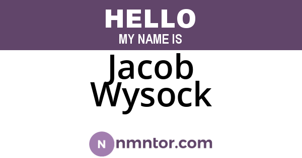 Jacob Wysock