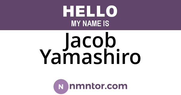 Jacob Yamashiro
