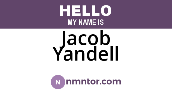 Jacob Yandell