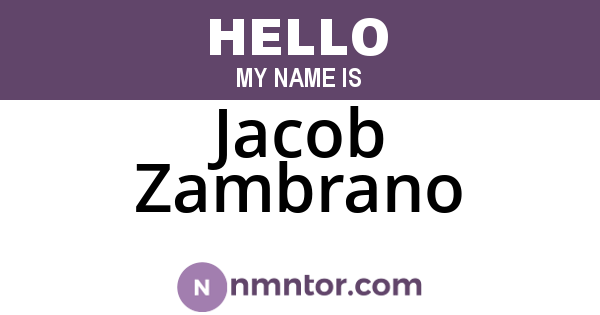 Jacob Zambrano