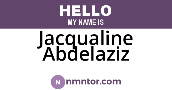 Jacqualine Abdelaziz