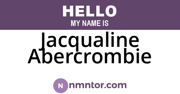 Jacqualine Abercrombie