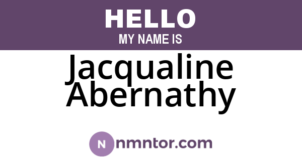 Jacqualine Abernathy