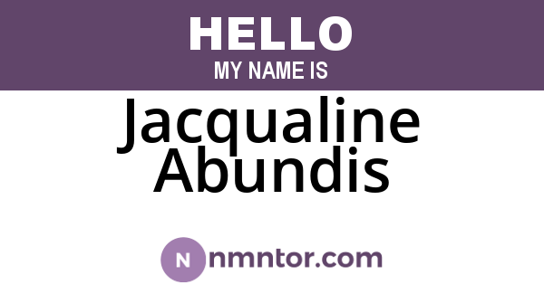Jacqualine Abundis