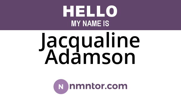 Jacqualine Adamson