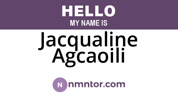 Jacqualine Agcaoili