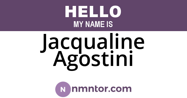 Jacqualine Agostini