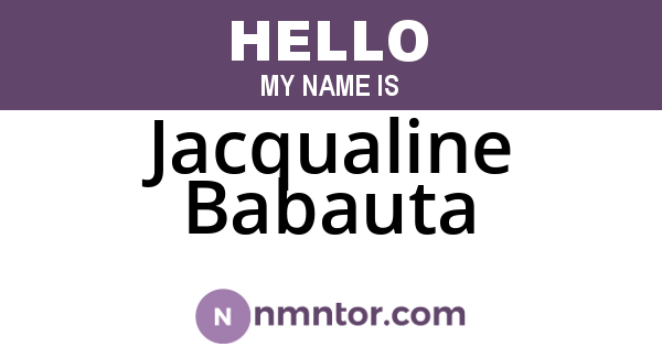 Jacqualine Babauta