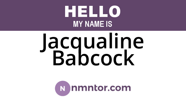 Jacqualine Babcock