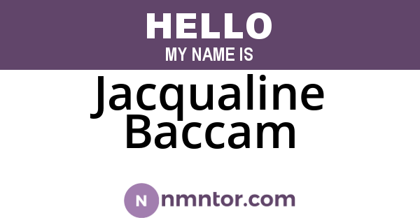 Jacqualine Baccam