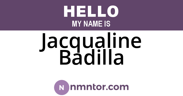 Jacqualine Badilla