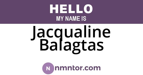 Jacqualine Balagtas