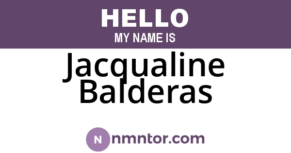 Jacqualine Balderas