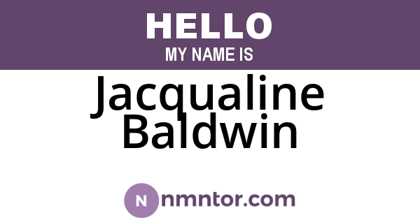 Jacqualine Baldwin