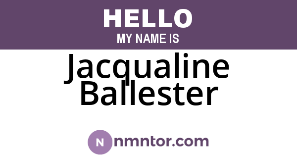 Jacqualine Ballester
