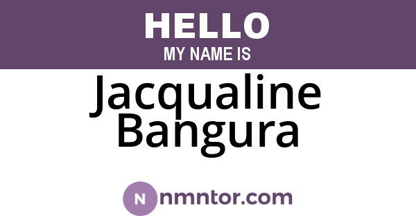 Jacqualine Bangura