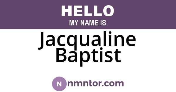 Jacqualine Baptist