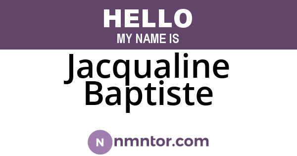 Jacqualine Baptiste