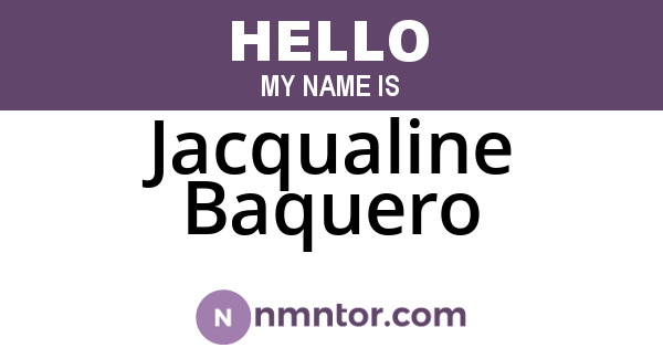 Jacqualine Baquero
