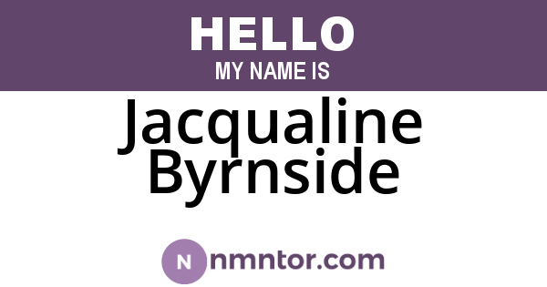 Jacqualine Byrnside