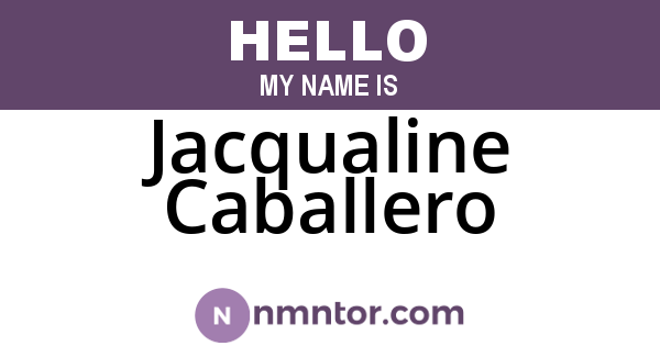 Jacqualine Caballero