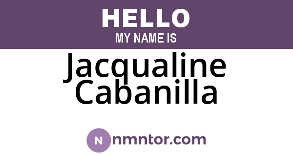 Jacqualine Cabanilla
