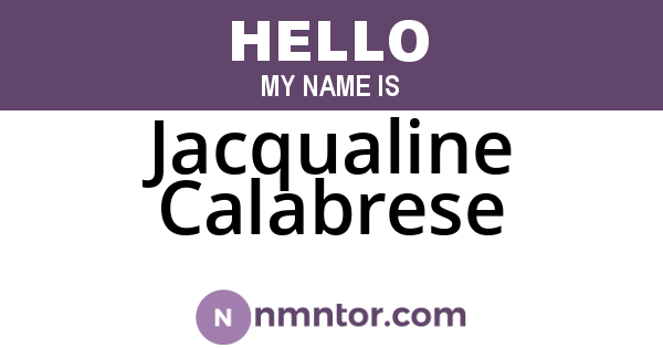 Jacqualine Calabrese