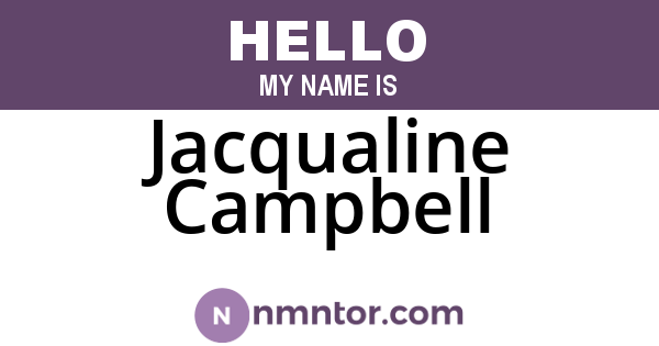 Jacqualine Campbell