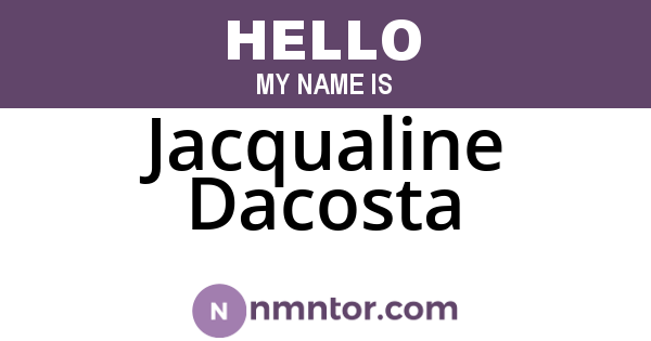 Jacqualine Dacosta