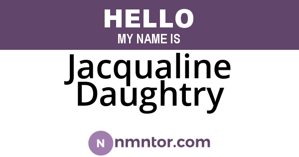 Jacqualine Daughtry