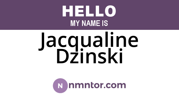 Jacqualine Dzinski
