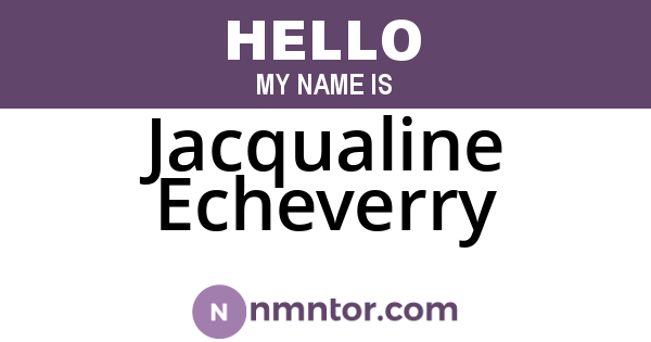 Jacqualine Echeverry