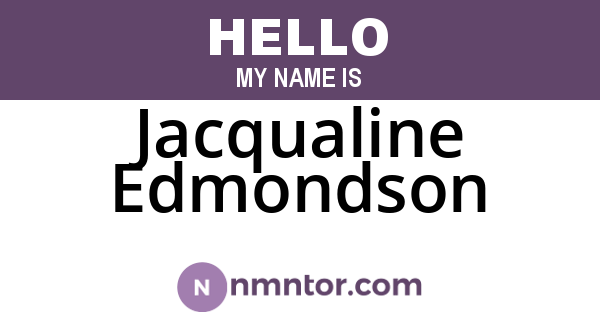 Jacqualine Edmondson