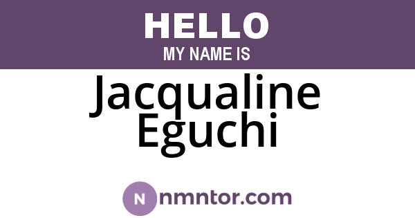 Jacqualine Eguchi